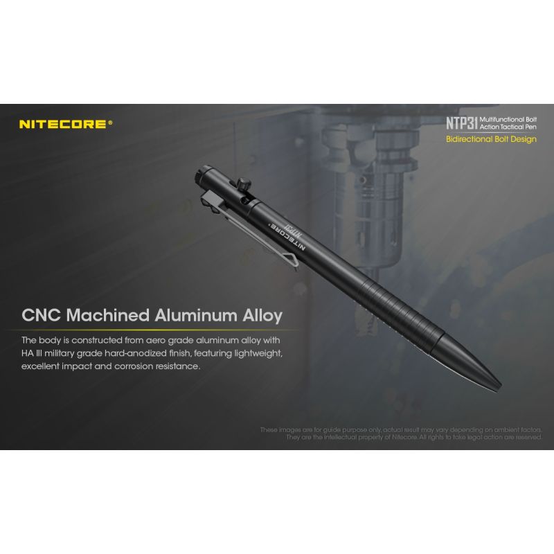 NITECORE NTP31 Multifunktionaler Stift mit langlebiger Aluminiumlegierung ideal als Notfallwerkzeug Abenteuerstift