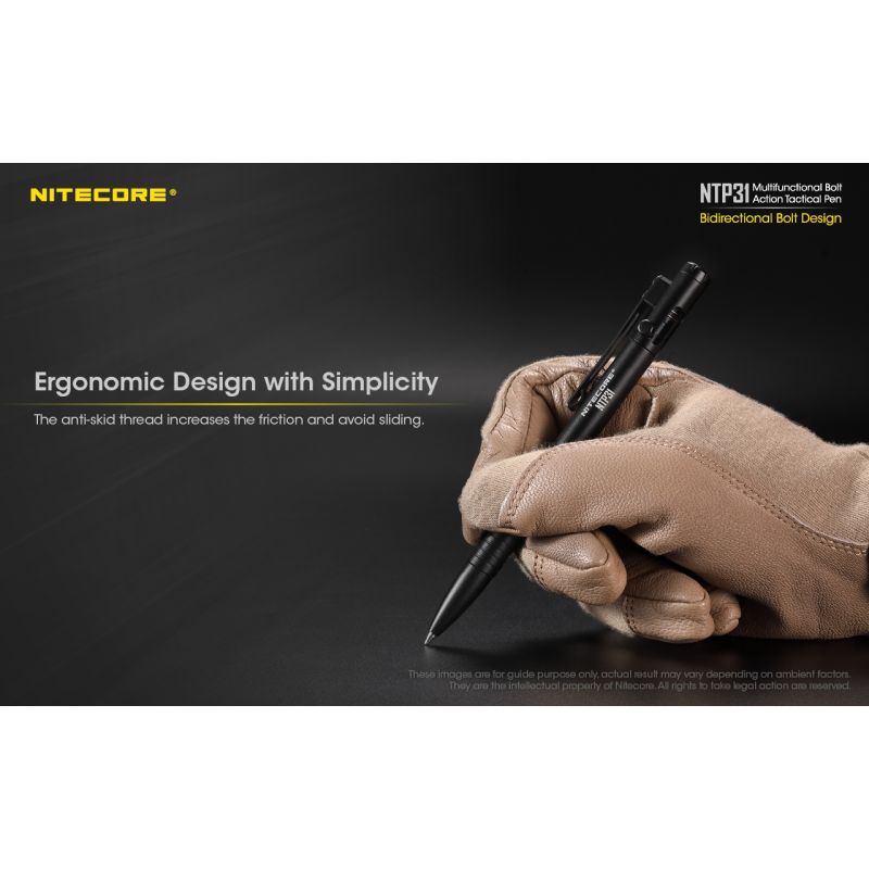 NITECORE NTP31 Multifunktionaler Stift mit langlebiger Aluminiumlegierung ideal als Notfallwerkzeug Abenteuerstift