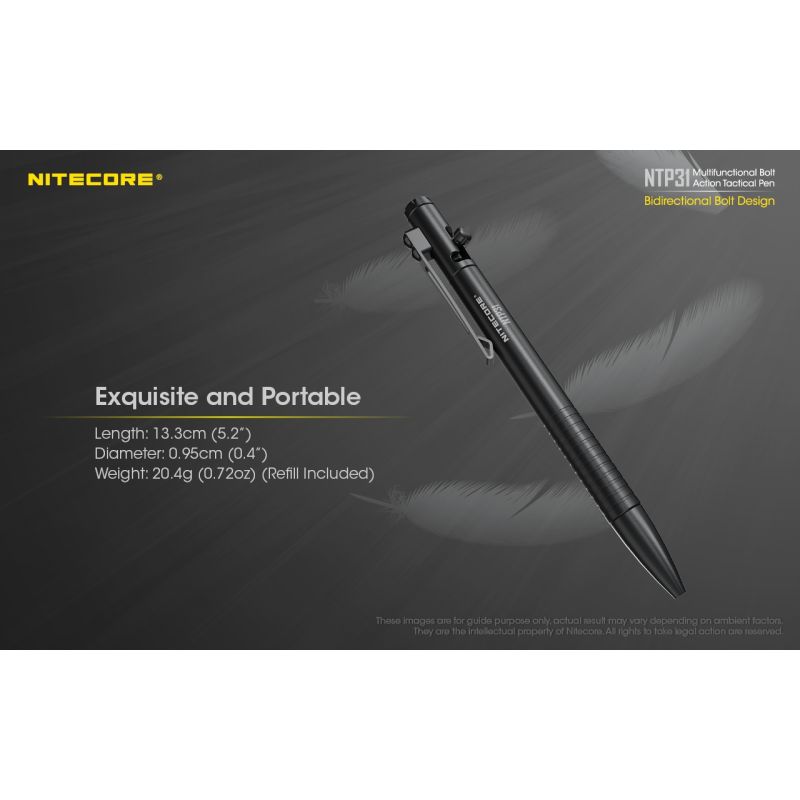 NITECORE NTP31 Multifunktionaler Stift mit langlebiger Aluminiumlegierung ideal als Notfallwerkzeug Abenteuerstift