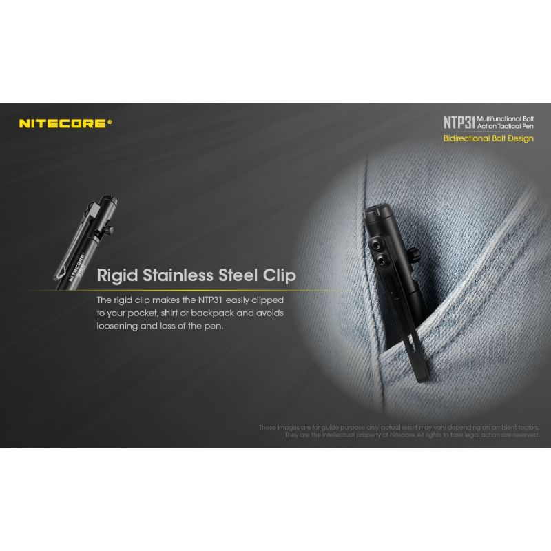 NITECORE NTP31 Multifunktionaler Stift mit langlebiger Aluminiumlegierung ideal als Notfallwerkzeug Abenteuerstift