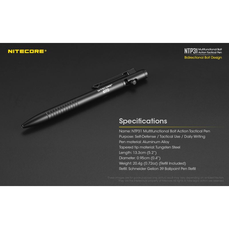 NITECORE NTP31 Multifunktionaler Stift mit langlebiger Aluminiumlegierung ideal als Notfallwerkzeug Abenteuerstift