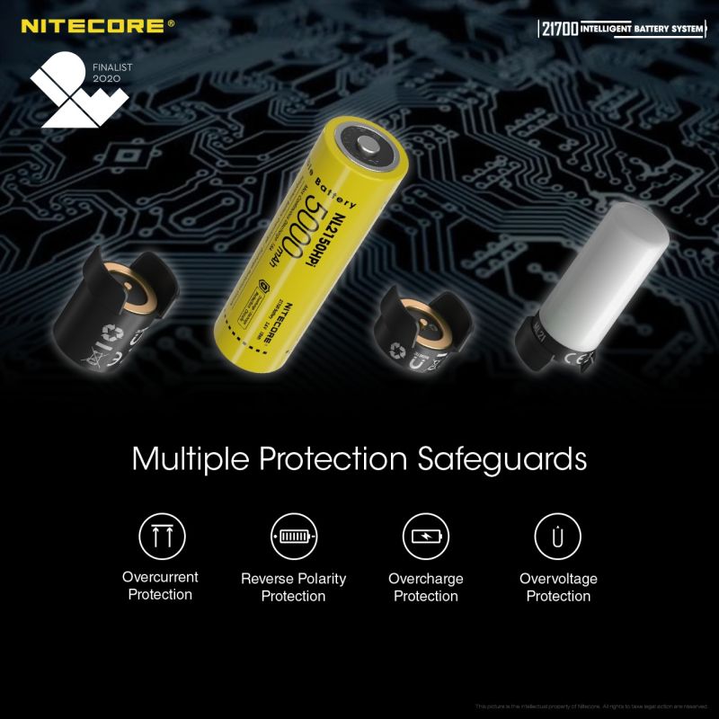 NITECORE 21700 Intelligentes Batteriesystem ML21 Magnetlicht NL2150HPI 5000mAh Batterie Outdoor-Enthusiasten