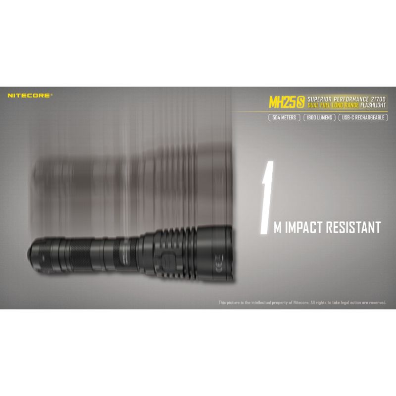 Nitecore MH25S 1800 Lumen LED-Taschenlampe Luminus SST-40 USB-C wiederaufladbar für Outdoor-Abenteuer