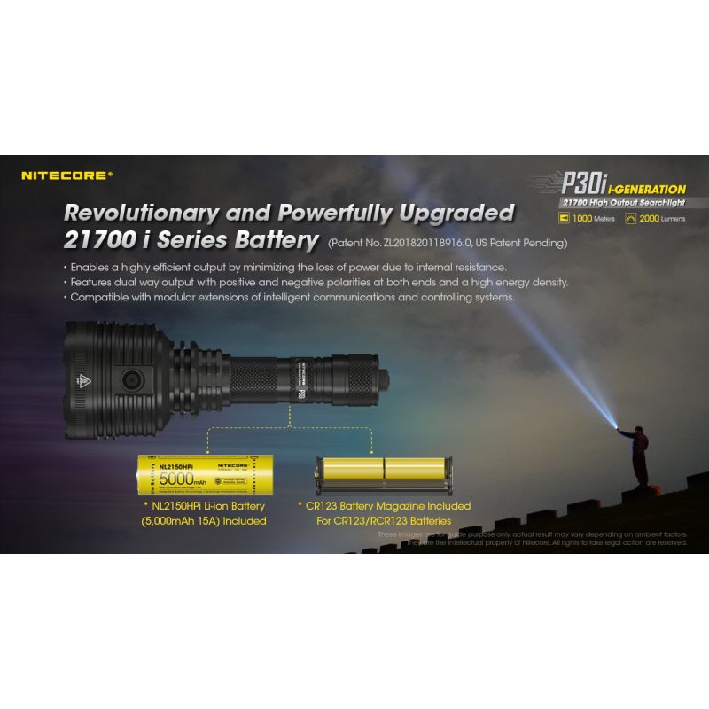 Nitecore P30i XHP35 HI LED Taschenlampe 2000 Lumen 1000 Meter Leuchtweite perfektes Outdoor Beleuchtungswerkzeug