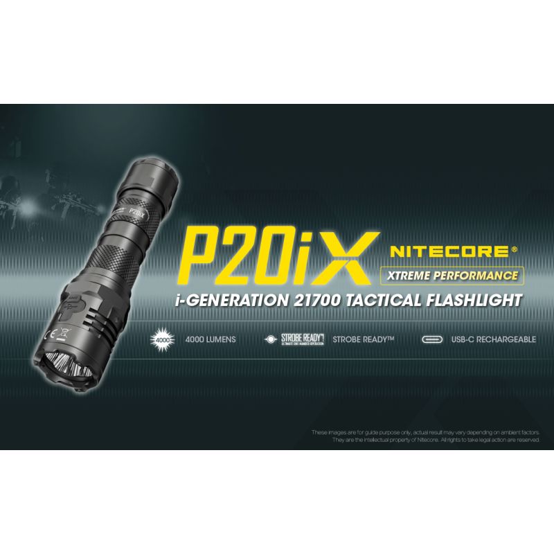 Nitecore P20iX 4000 Lumen taktische LED Taschenlampe USB-C wiederaufladbar mit Strobe Modus und starker Beleuchtung