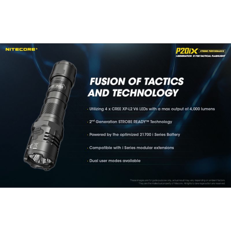 Nitecore P20iX 4000 Lumen taktische LED Taschenlampe USB-C wiederaufladbar mit Strobe Modus und starker Beleuchtung