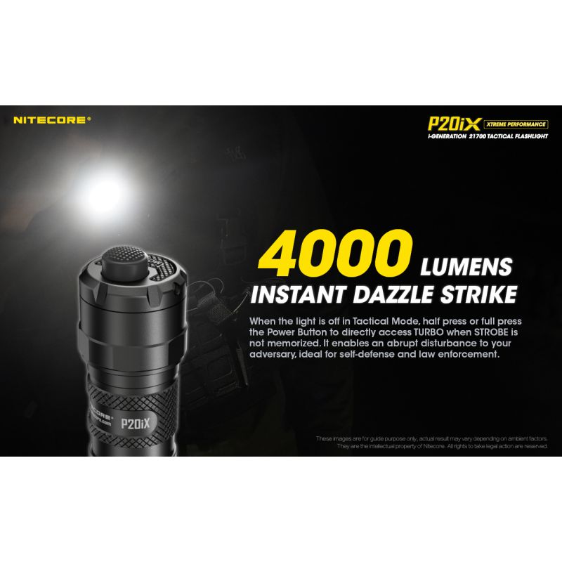 Nitecore P20iX 4000 Lumen taktische LED Taschenlampe USB-C wiederaufladbar mit Strobe Modus und starker Beleuchtung