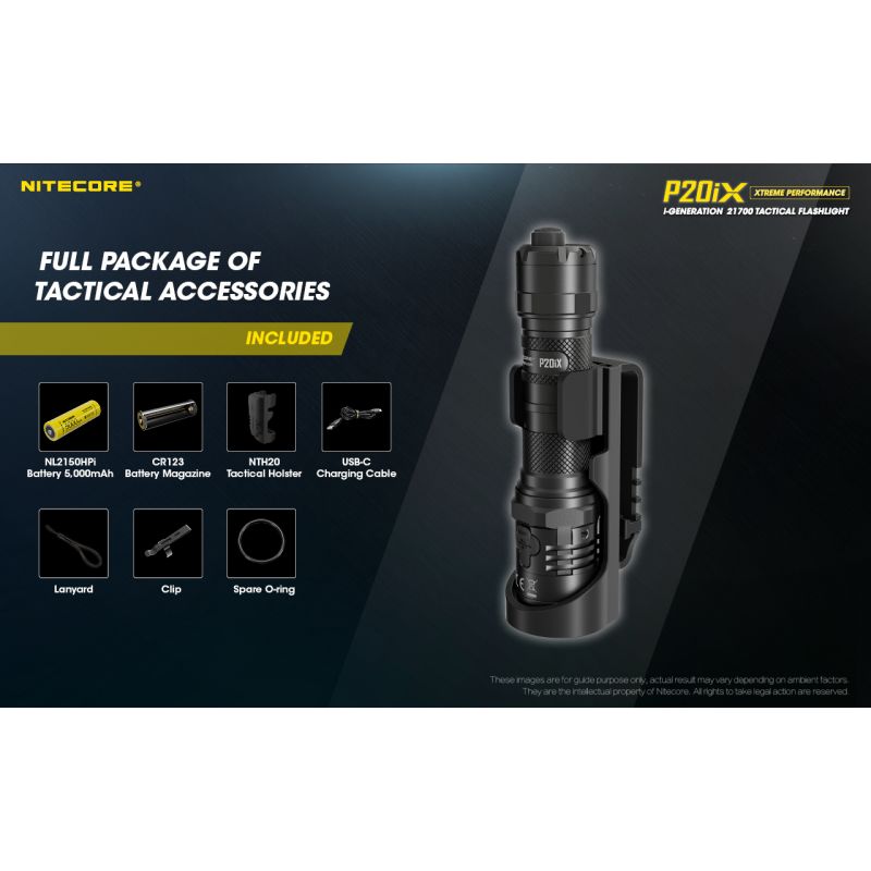 Nitecore P20iX 4000 Lumen taktische LED Taschenlampe USB-C wiederaufladbar mit Strobe Modus und starker Beleuchtung