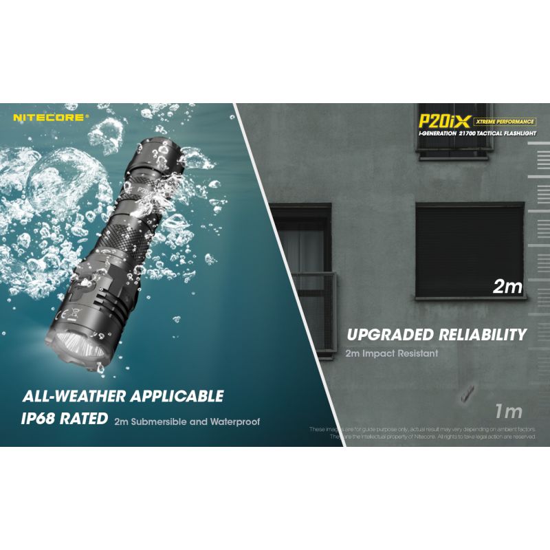 Nitecore P20iX 4000 Lumen taktische LED Taschenlampe USB-C wiederaufladbar mit Strobe Modus und starker Beleuchtung