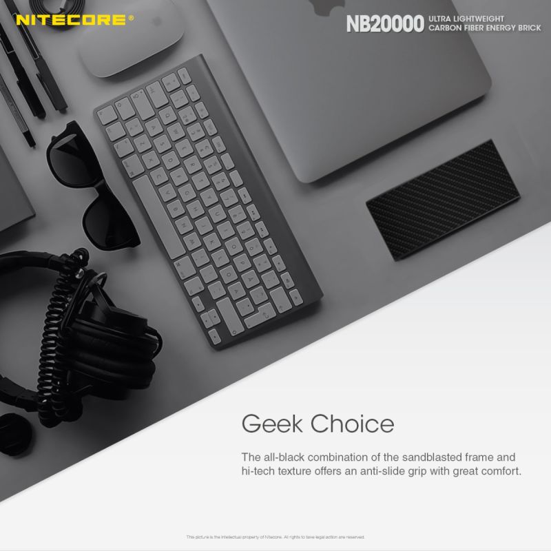 Nitecore NB20000 QC Powerbank 20000mAh Dual Port USB USB-C leicht langlebig für schnelles Laden unterwegs