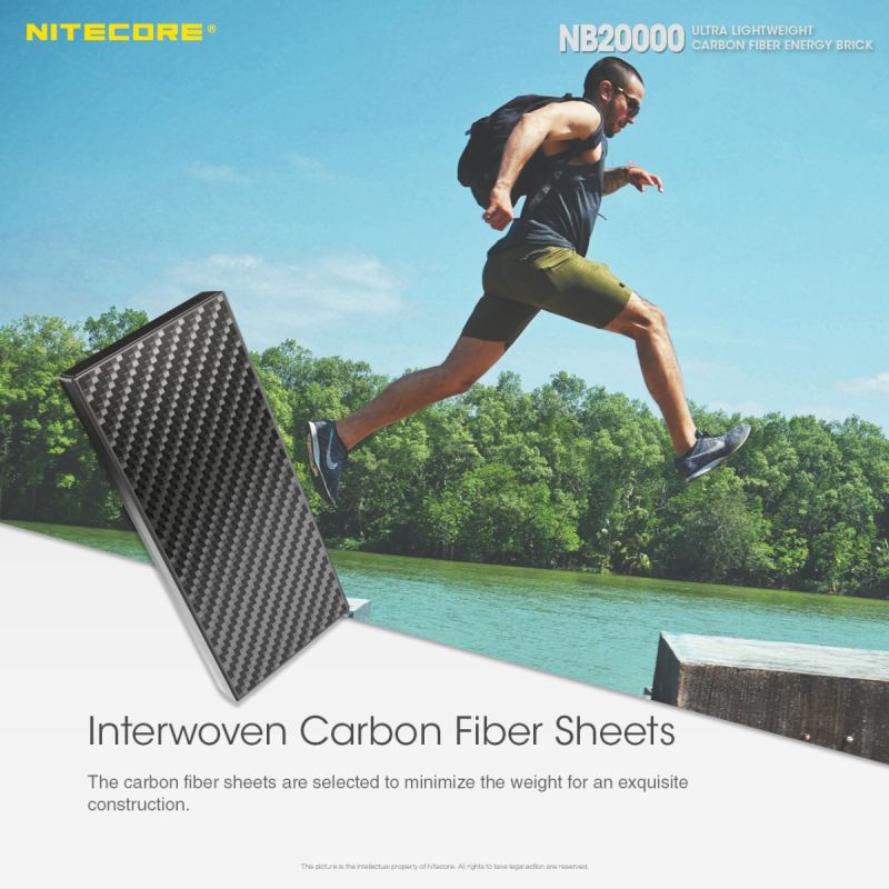 Nitecore NB20000 QC Powerbank 20000mAh Dual Port USB USB-C leicht langlebig für schnelles Laden unterwegs