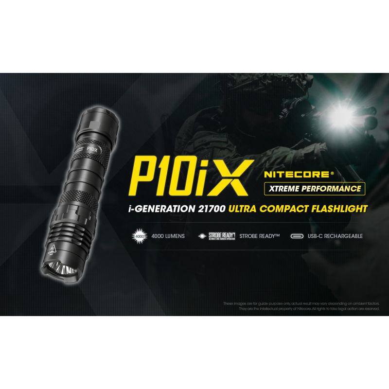 Nitecore P10iX LED Taschenlampe 4000 Lumen 4 x XP-L2 V6 taktische professionelle und robuste Taschenlampe