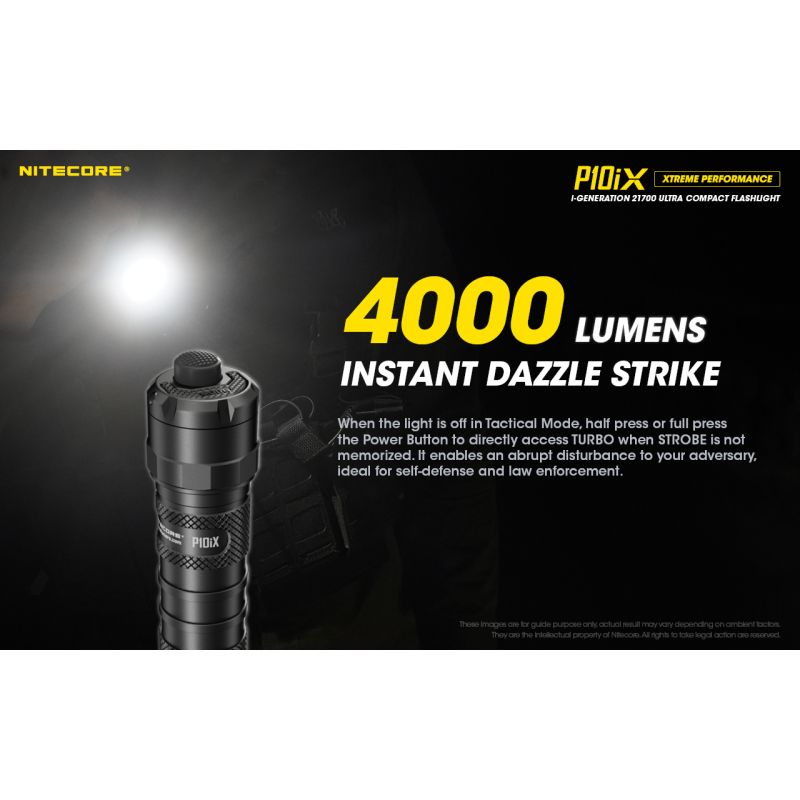 Nitecore P10iX LED Taschenlampe 4000 Lumen 4 x XP-L2 V6 taktische professionelle und robuste Taschenlampe