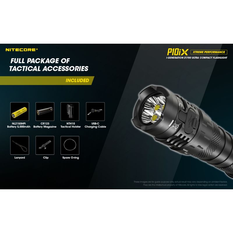 Nitecore P10iX LED Taschenlampe 4000 Lumen 4 x XP-L2 V6 taktische professionelle und robuste Taschenlampe