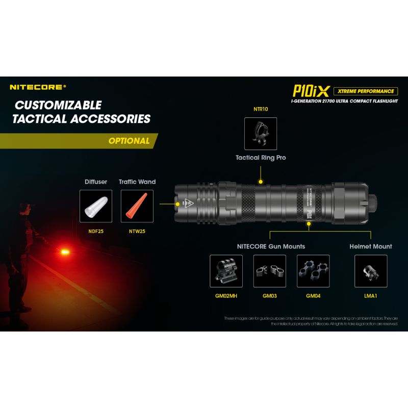 Nitecore P10iX LED Taschenlampe 4000 Lumen 4 x XP-L2 V6 taktische professionelle und robuste Taschenlampe