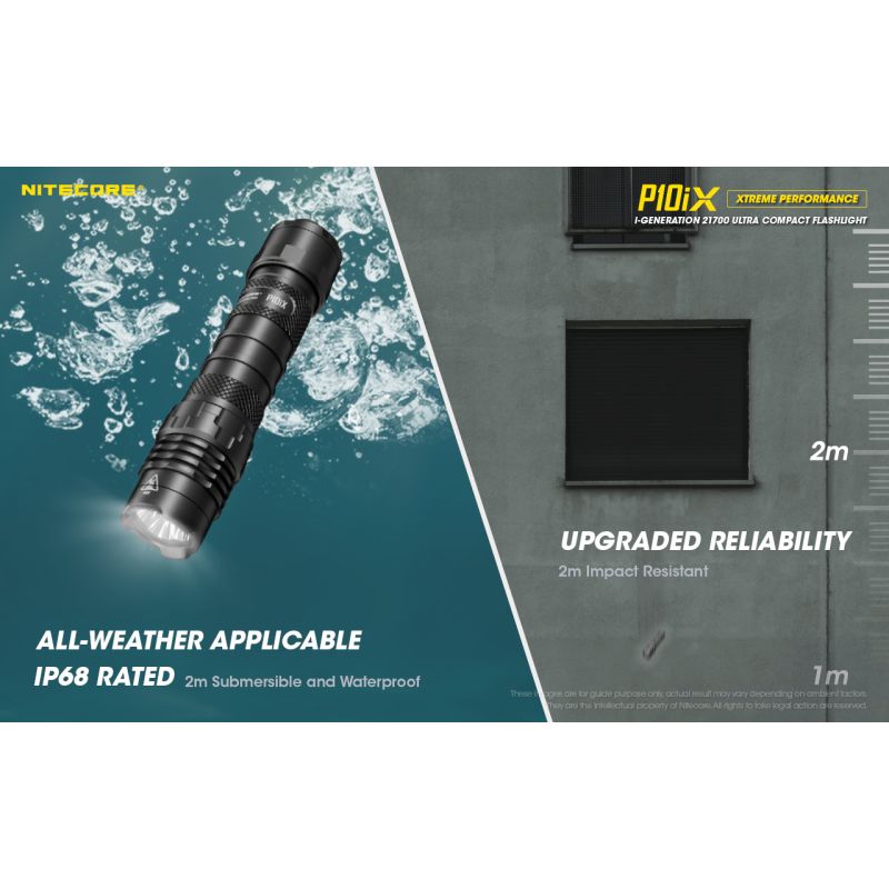 Nitecore P10iX LED Taschenlampe 4000 Lumen 4 x XP-L2 V6 taktische professionelle und robuste Taschenlampe