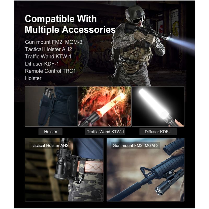 Klarus XT11GT PRO V2.0 USB-C aufladbare Taschenlampe 3300 Lumen Outdoor-Taschenlampe mit robustem Design