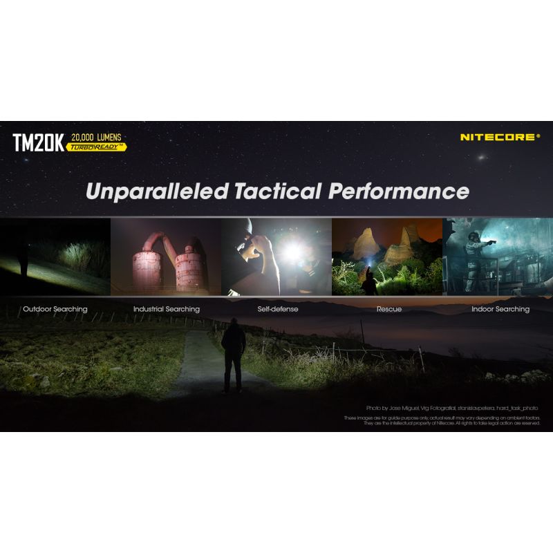Nitecore TM20K LED-Taschenlampe 20000 Lumen robuste und wiederaufladbare Taschenlampe für Abenteuer und Camping