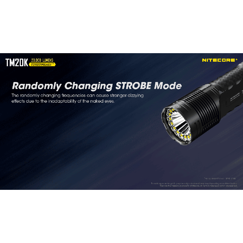 Nitecore TM20K LED-Taschenlampe 20000 Lumen robuste und wiederaufladbare Taschenlampe für Abenteuer und Camping