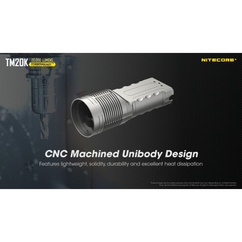 Nitecore TM20K LED-Taschenlampe 20000 Lumen robuste und wiederaufladbare Taschenlampe für Abenteuer und Camping