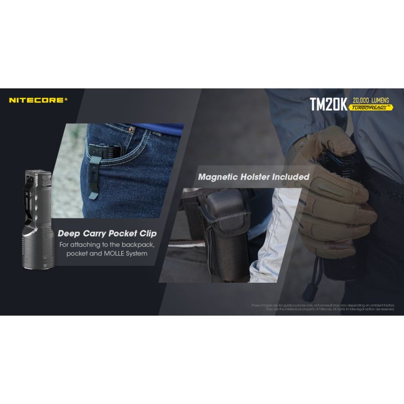 Nitecore TM20K LED-Taschenlampe 20000 Lumen robuste und wiederaufladbare Taschenlampe für Abenteuer und Camping