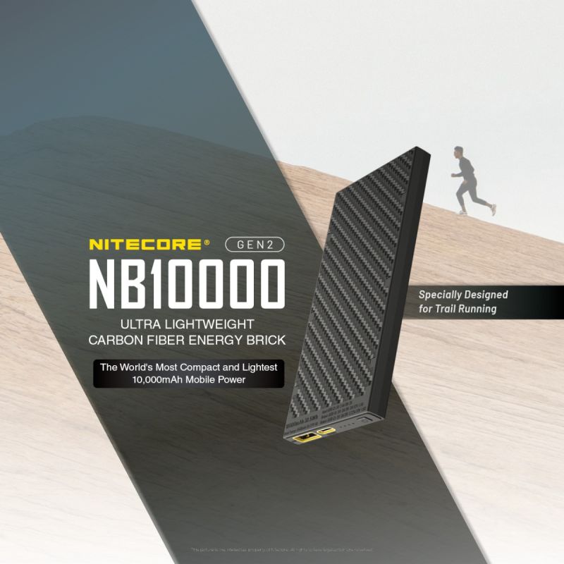 Nitecore NB10000 Gen II ultraflache Powerbank 10000mAh QC Schnellladefunktion USB-C Dual-Ausgänge leicht