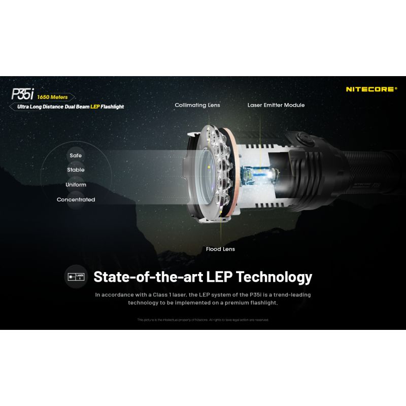 NITECORE P35i wiederaufladbare Taschenlampe 3000 Lumen Suchscheinwerfer outdoor LED 6x XP-G3 ultra-langreichweite
