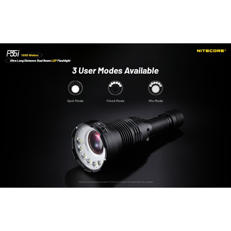 NITECORE P35i wiederaufladbare Taschenlampe 3000 Lumen Suchscheinwerfer outdoor LED 6x XP-G3 ultra-langreichweite