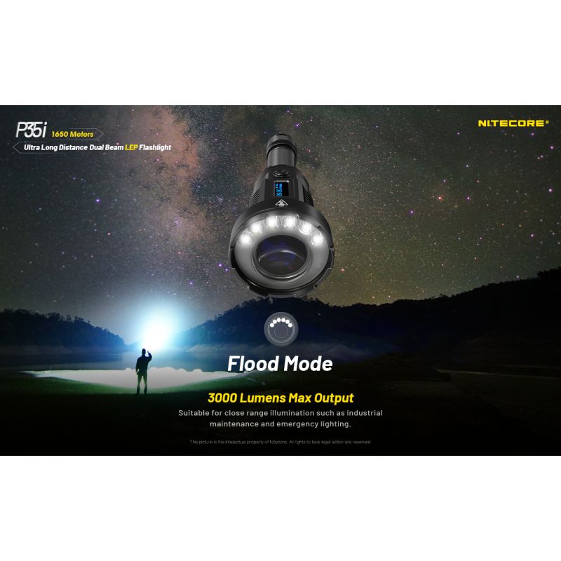 NITECORE P35i wiederaufladbare Taschenlampe 3000 Lumen Suchscheinwerfer outdoor LED 6x XP-G3 ultra-langreichweite