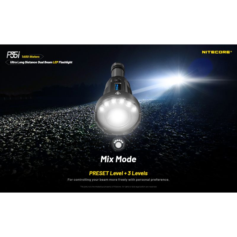 NITECORE P35i wiederaufladbare Taschenlampe 3000 Lumen Suchscheinwerfer outdoor LED 6x XP-G3 ultra-langreichweite