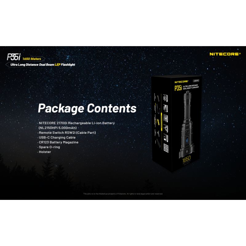 NITECORE P35i wiederaufladbare Taschenlampe 3000 Lumen Suchscheinwerfer outdoor LED 6x XP-G3 ultra-langreichweite