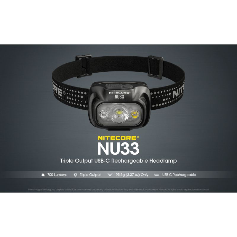 Nitecore NU33 USB-C Stirnlampe 700LM wasserdicht Outdoor Stirnlampe helle Stirnlampe für Abenteuer Camping