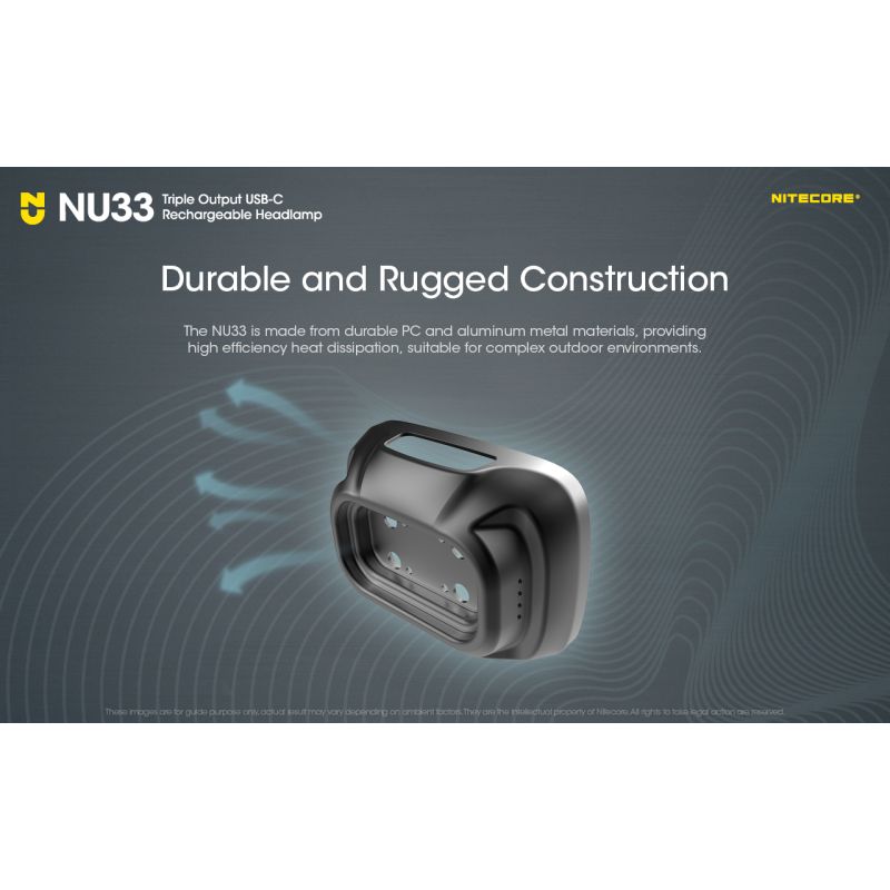 Nitecore NU33 USB-C Stirnlampe 700LM wasserdicht Outdoor Stirnlampe helle Stirnlampe für Abenteuer Camping