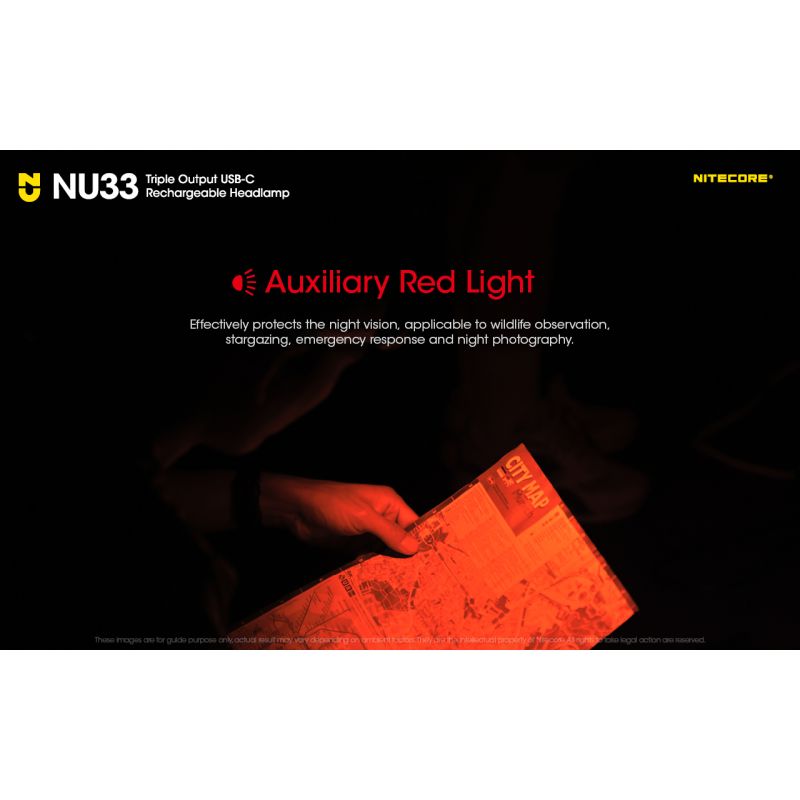 Nitecore NU33 USB-C Stirnlampe 700LM wasserdicht Outdoor Stirnlampe helle Stirnlampe für Abenteuer Camping