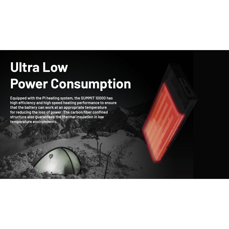 Nitecore Summit 10000 Powerbank Outdoor | Kältebeständig Heizfunktion QC PD USB-C | Robust Leicht Kompakt IPX5