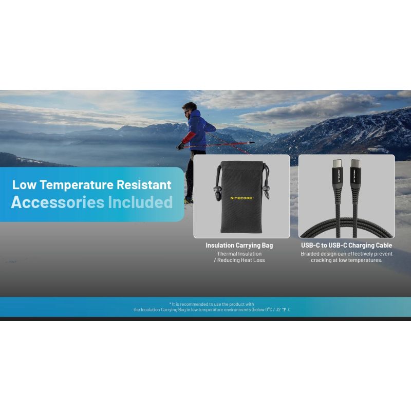 Nitecore Summit 10000 Powerbank Outdoor | Kältebeständig Heizfunktion QC PD USB-C | Robust Leicht Kompakt IPX5