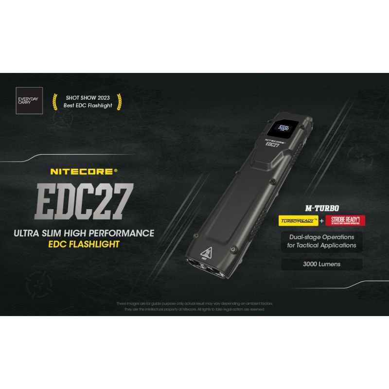 NITECORE EDC27 3000 Lumen wiederaufladbare LED Taschenlampe für Outdoor-Abenteuer und Notfallvorsorge
