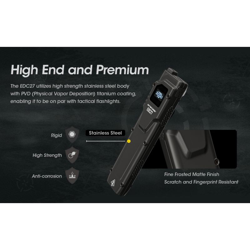NITECORE EDC27 3000 Lumen wiederaufladbare LED Taschenlampe für Outdoor-Abenteuer und Notfallvorsorge