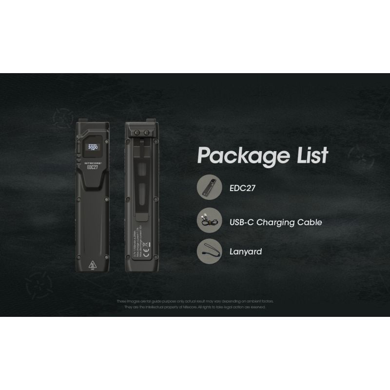 NITECORE EDC27 3000 Lumen wiederaufladbare LED Taschenlampe für Outdoor-Abenteuer und Notfallvorsorge