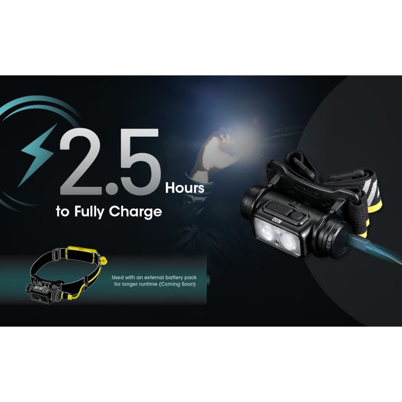 Nitecore NU50 LED-Stirnlampe 1400 Lumen wiederaufladbar für Outdoor Abenteuer Fahrrad Zubehör für Profis