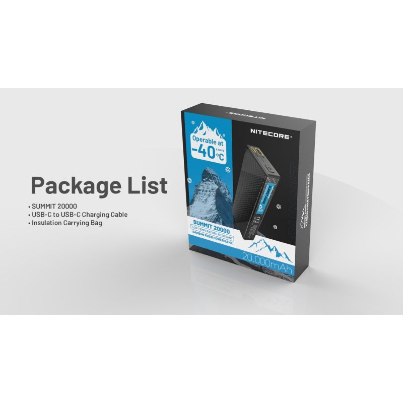 Nitecore Summit 20000 Powerbank: Robuster 20000mAh externer Akku mit Heizfunktion für Outdoor & Extreme Kälte