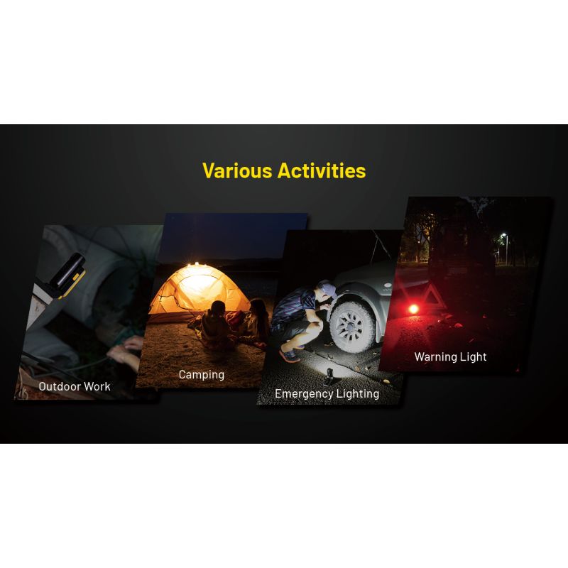 NITECORE NWL20 600 Lumen Multifunktions-Flutlicht Dreifachausgang tragbares Campinglicht für Outdoor-Abenteuer