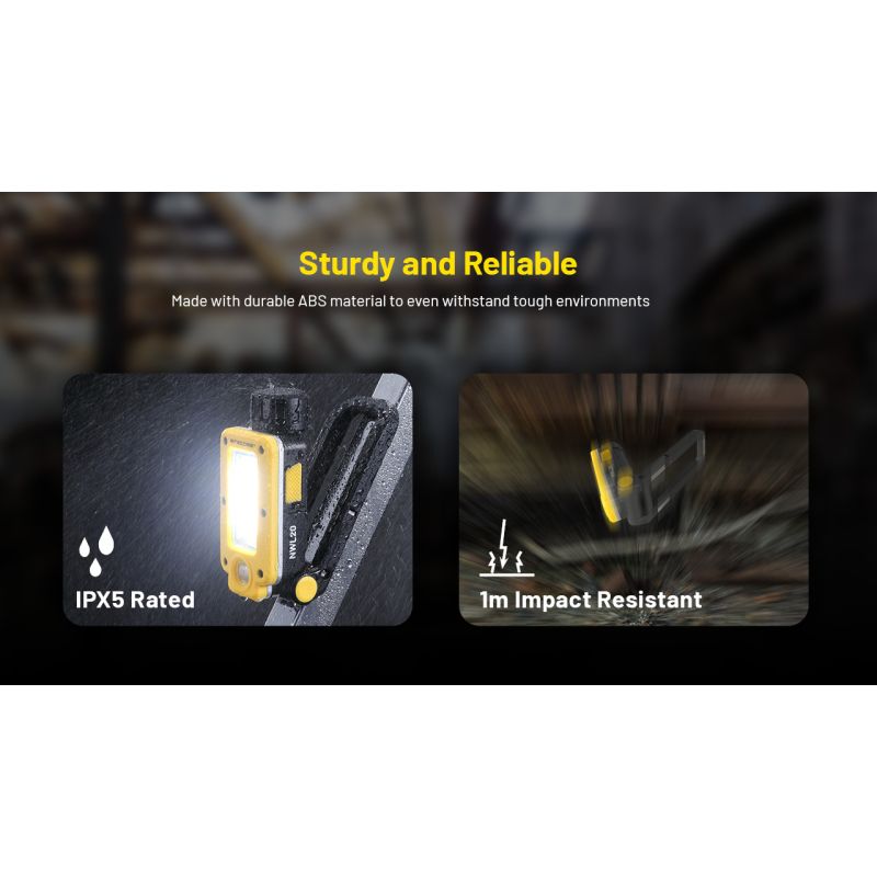 NITECORE NWL20 600 Lumen Multifunktions-Flutlicht Dreifachausgang tragbares Campinglicht für Outdoor-Abenteuer