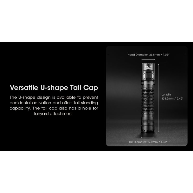 Nitecore MH12 Pro 3300 Lumen USB-C Taschenlampe hohe Helligkeit Outdoor-Abenteuer robuste Bauweise