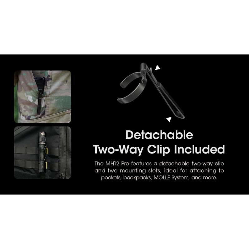 Nitecore MH12 Pro 3300 Lumen USB-C Taschenlampe hohe Helligkeit Outdoor-Abenteuer robuste Bauweise