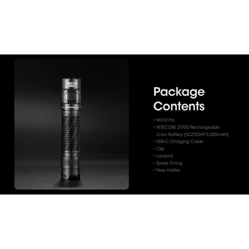 Nitecore MH12 Pro 3300 Lumen USB-C Taschenlampe hohe Helligkeit Outdoor-Abenteuer robuste Bauweise