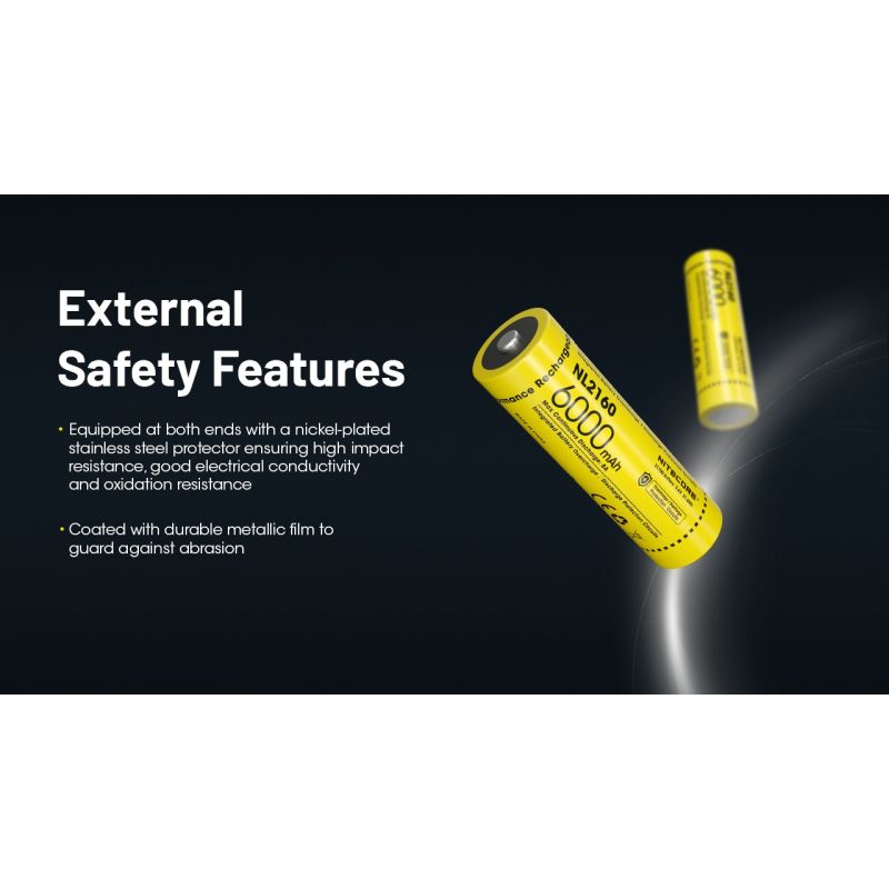 NITECORE NL2160 21700 6000mAh Li-Ion Batterie langlebig 