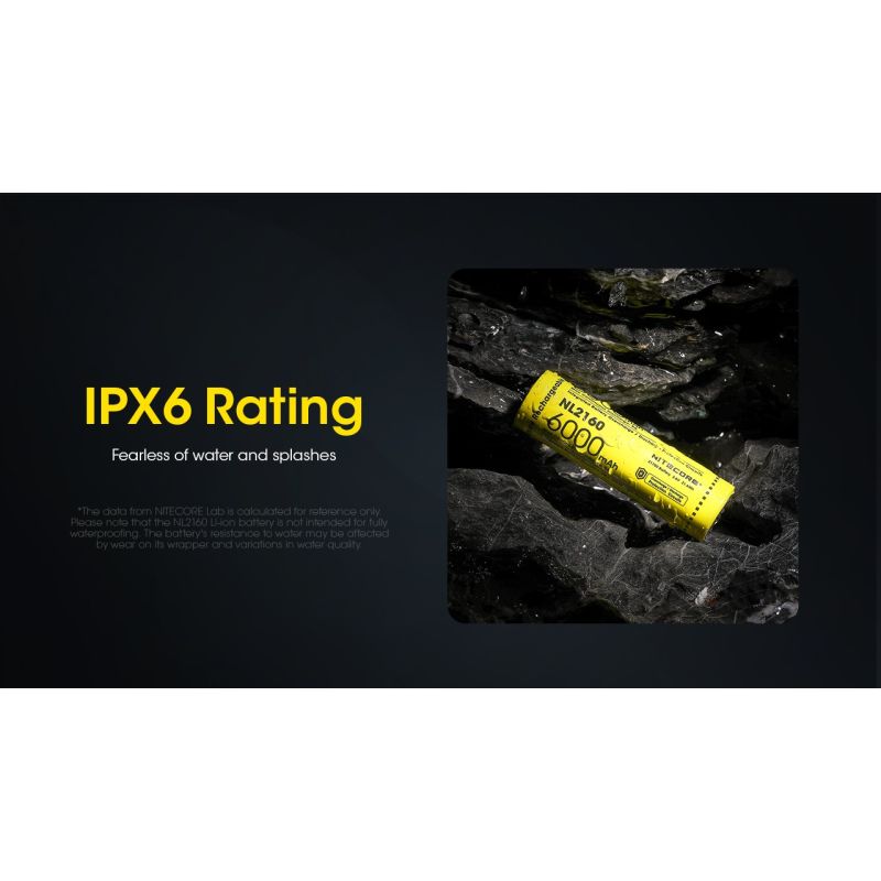 NITECORE NL2160 21700 6000mAh Li-Ion Batterie langlebig 
