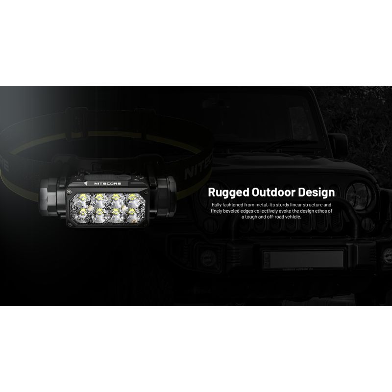 Entdecken Sie die NITECORE HC65 UHE Stirnlampe 2000 Lumen USB-C wiederaufladbar leichtes Design für Outdoor-Abenteuer