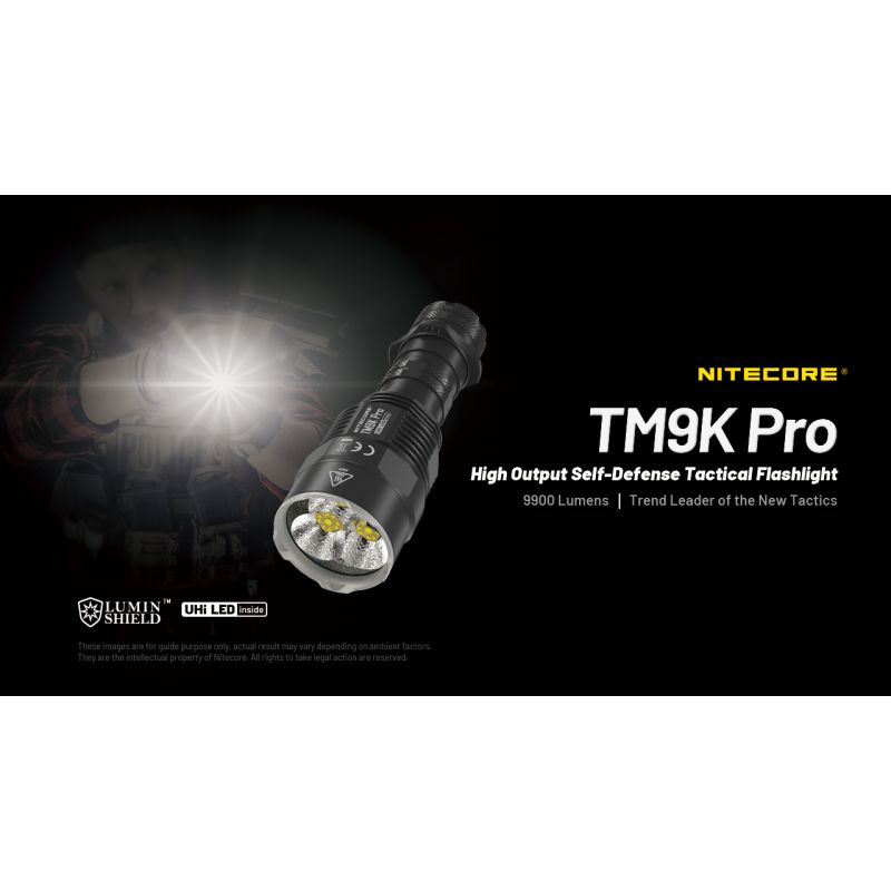 Nitecore TM9K PRO 9900 Lumen Taschenlampe mit USB-C Aufladung robuste Outdoor und Notfalltaschenlampe 510m Reichweite